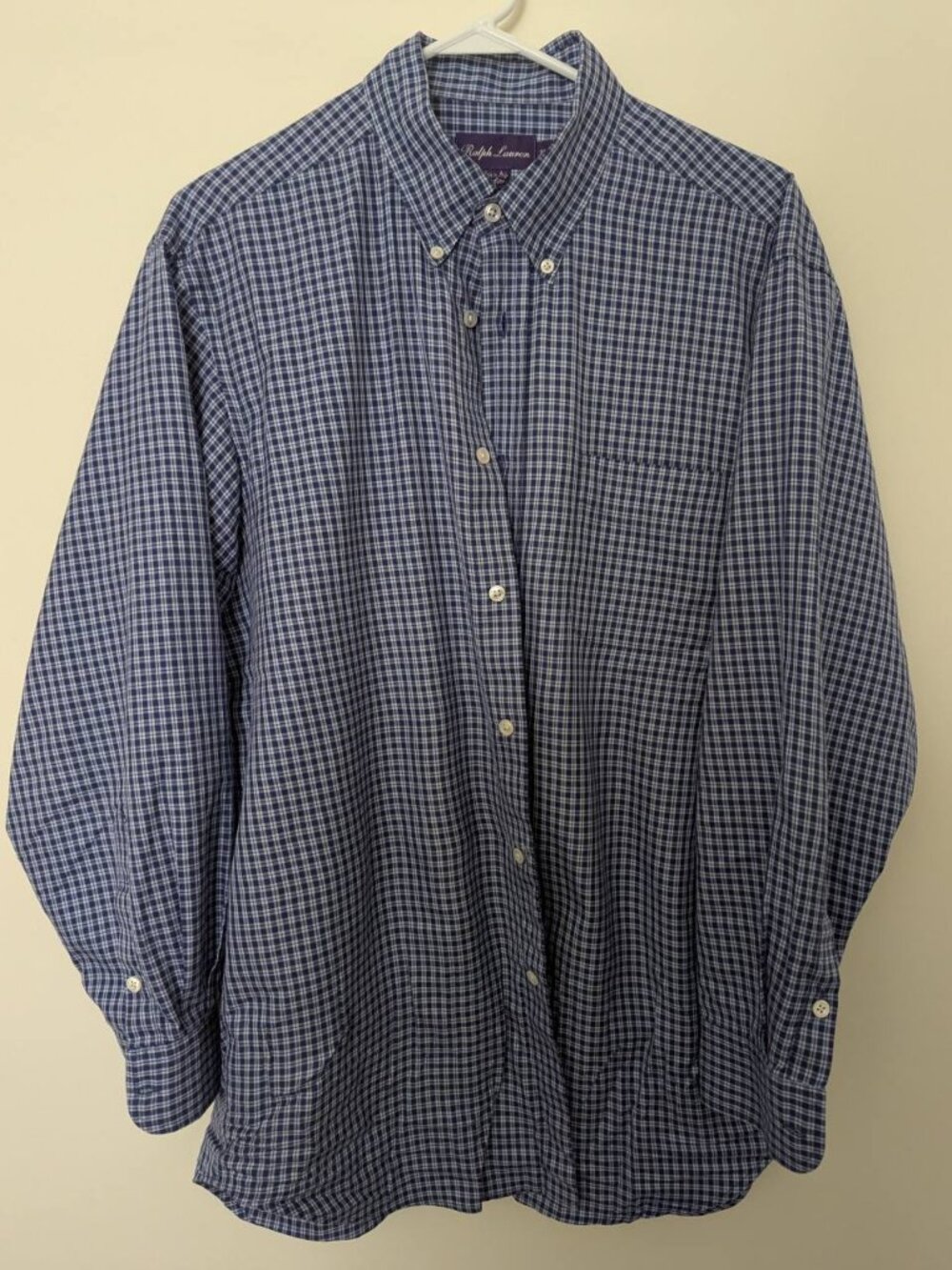 Ralph Lauren Purple Label Men's Plaid Shirt L